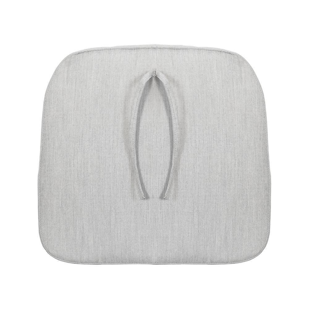 15 in. x 16 in. Outdoor Patio Chair Seat Cushion in Gray (2-Pack)