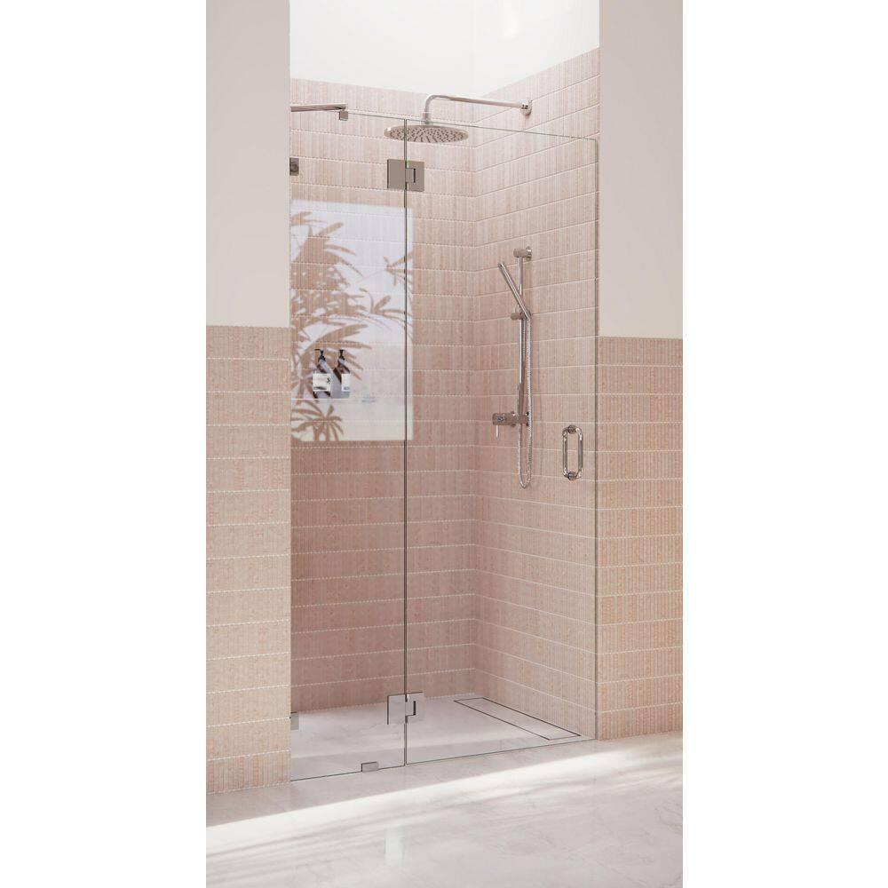 Glass Warehouse Halo 41 in. x 78 in. Frameless Glass Hinge Shower Door GW-GH-41-CH