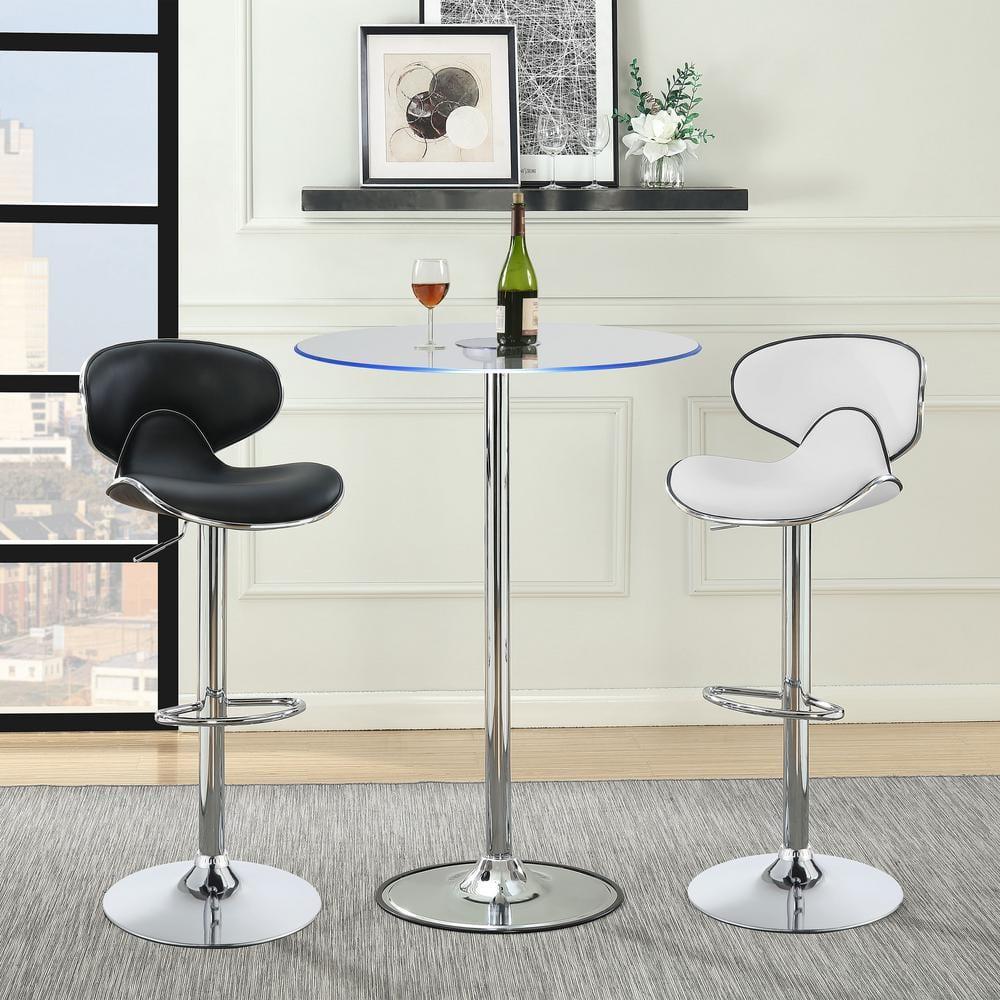 LED Bar Table Chrome and Clear