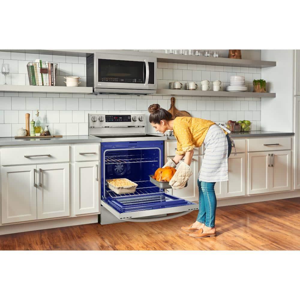 LG LG Smart Wi-Fi Enabled True Convection InstaView® Electric Range with Air Fry, 6.3 cu. ft. LREL6325F
