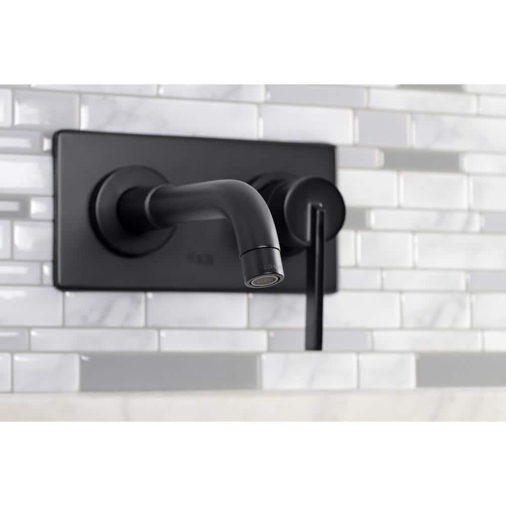 Kingston Brass Concord Single-Handle 2-Hole Wall Mount Bathroom Faucet
