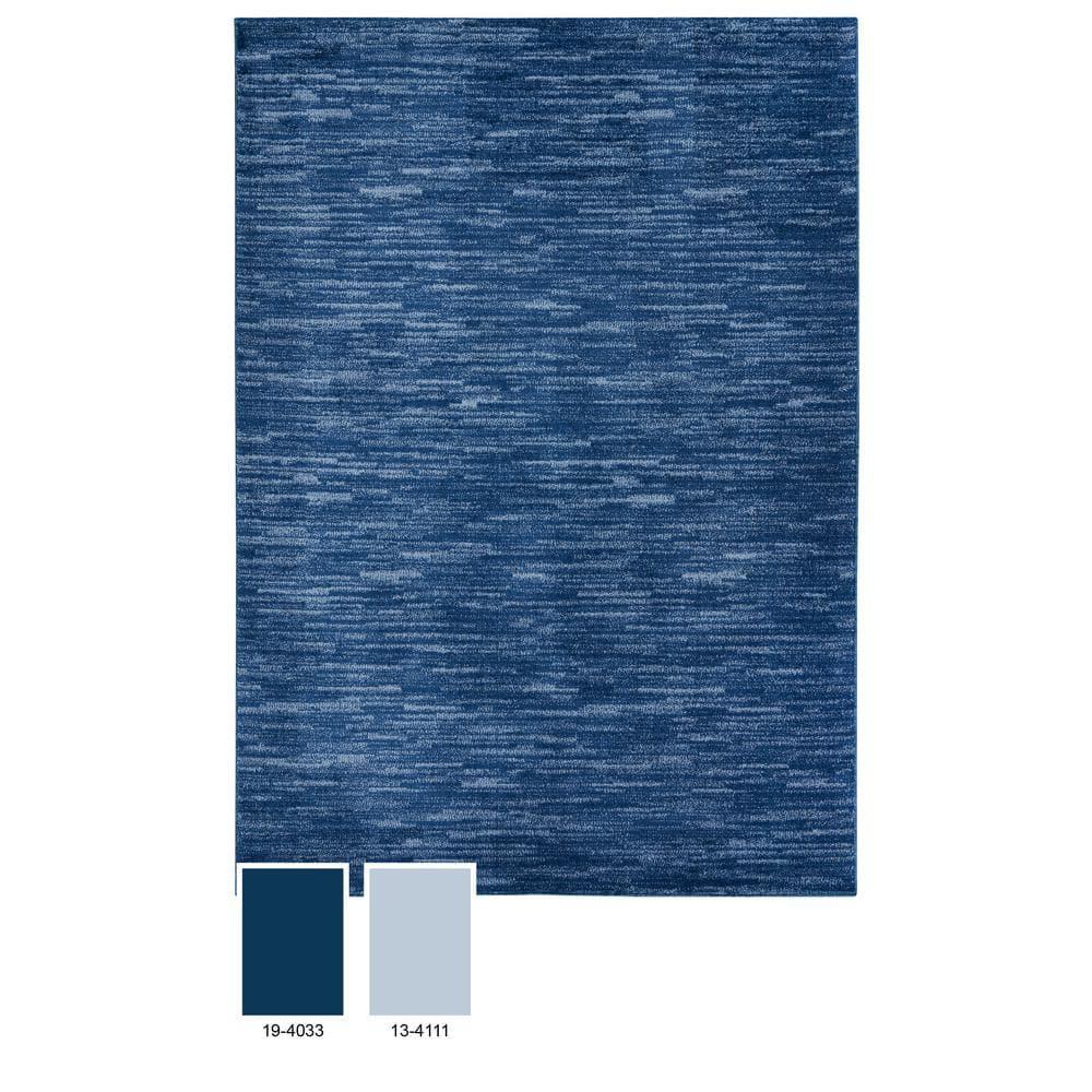 Nourison Nourison Essentials NRE01 Indoor/outdoor Area Rug - Navy Blue 5' x 7'