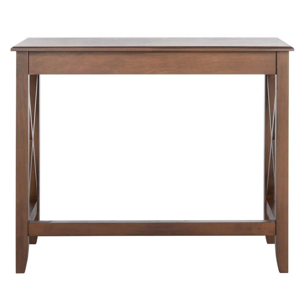 SAFAVIEH Kaytee Solid Retro X Side Writing Desk, Brown