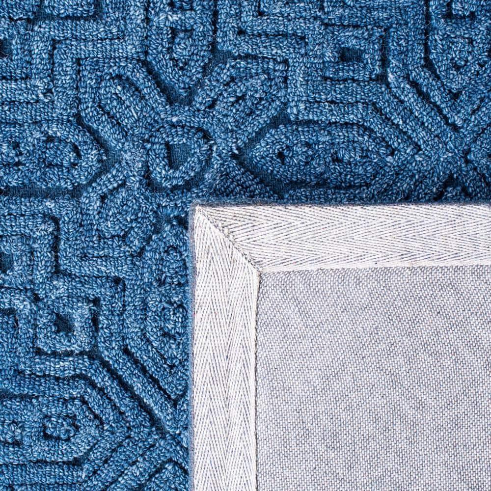 Textural TXT101 Hand Tufted Indoor Area Rug - Dark Blue - 6'x9' - Safavieh