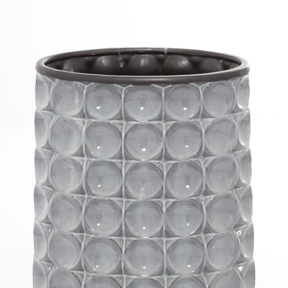 DecMode 18" Silver Ceramic Vase