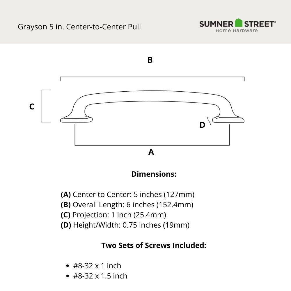 Grayson 5" Center Arch Pull Multipack