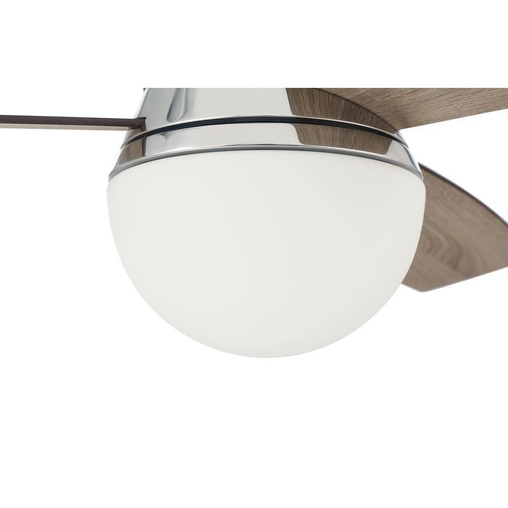 DBK52PLN3-Craftmade Lighting-Daybreak - 3 Blade Flush Mount Ceiling Fan with Light Kit In Contemporary Style-14.09 Inches Tall and 52 Inches