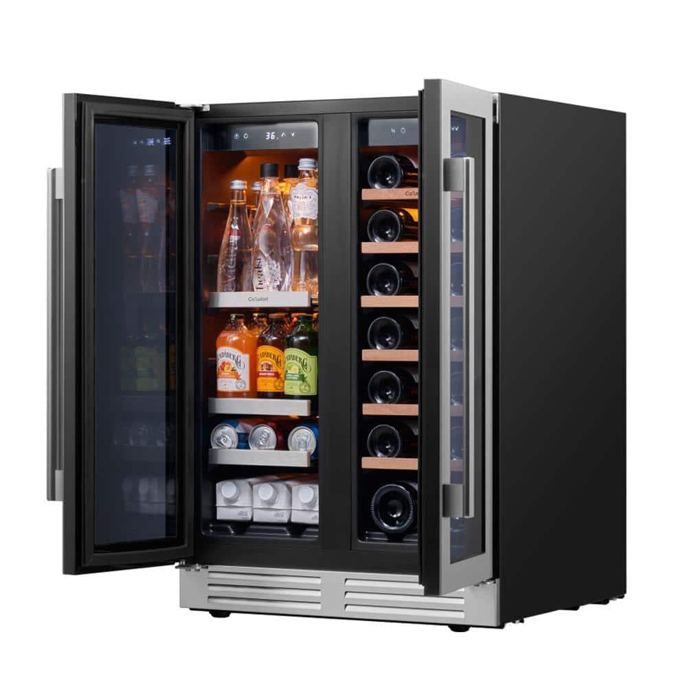 Ca'Lefort 24 Inch Dual Zone Stainless Steel Wine and Beverage Refrigerator