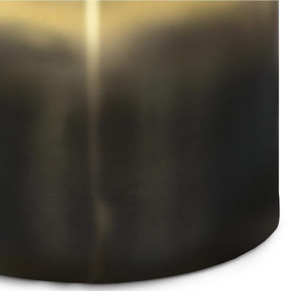 Simpli Home Curtis 16"W Metal Industrial End Table with Cylinder Design and Ombre Finish, Assembled