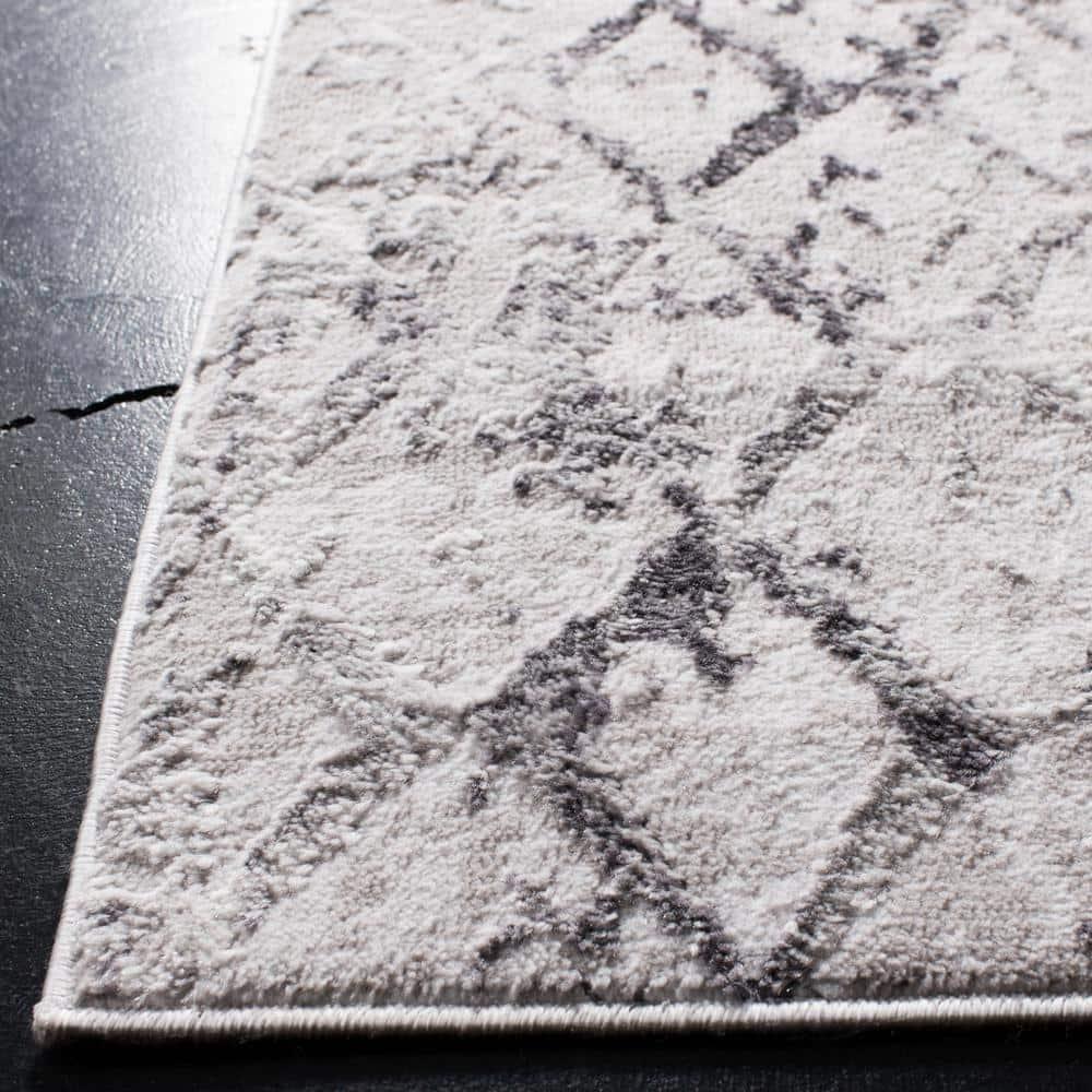 Amelia ALA783 Power Loomed Area Rug  - Grey/Light Grey - 6'x9' - Safavieh.