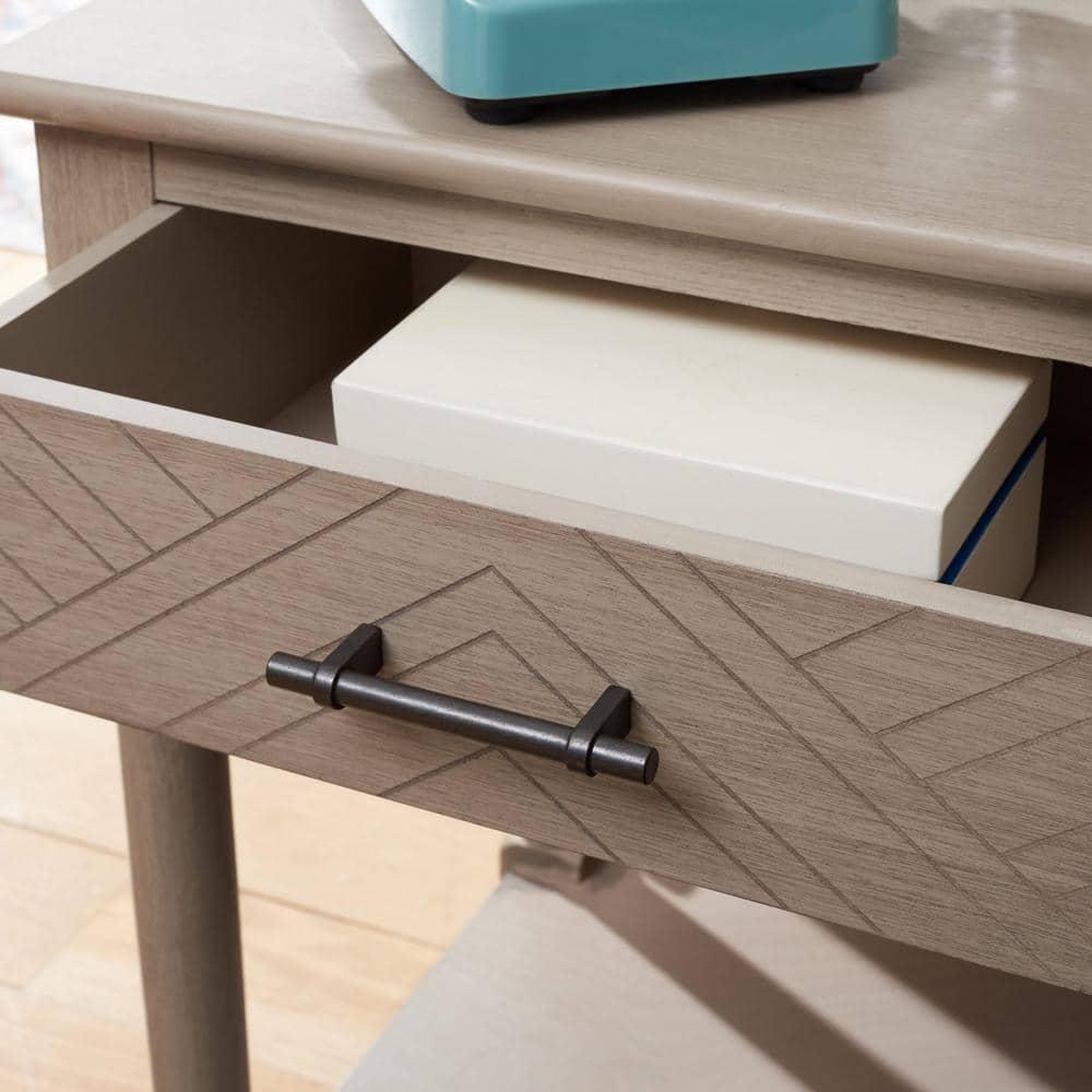 Peyton 1 Drawer Accent Table - Greige - Safavieh