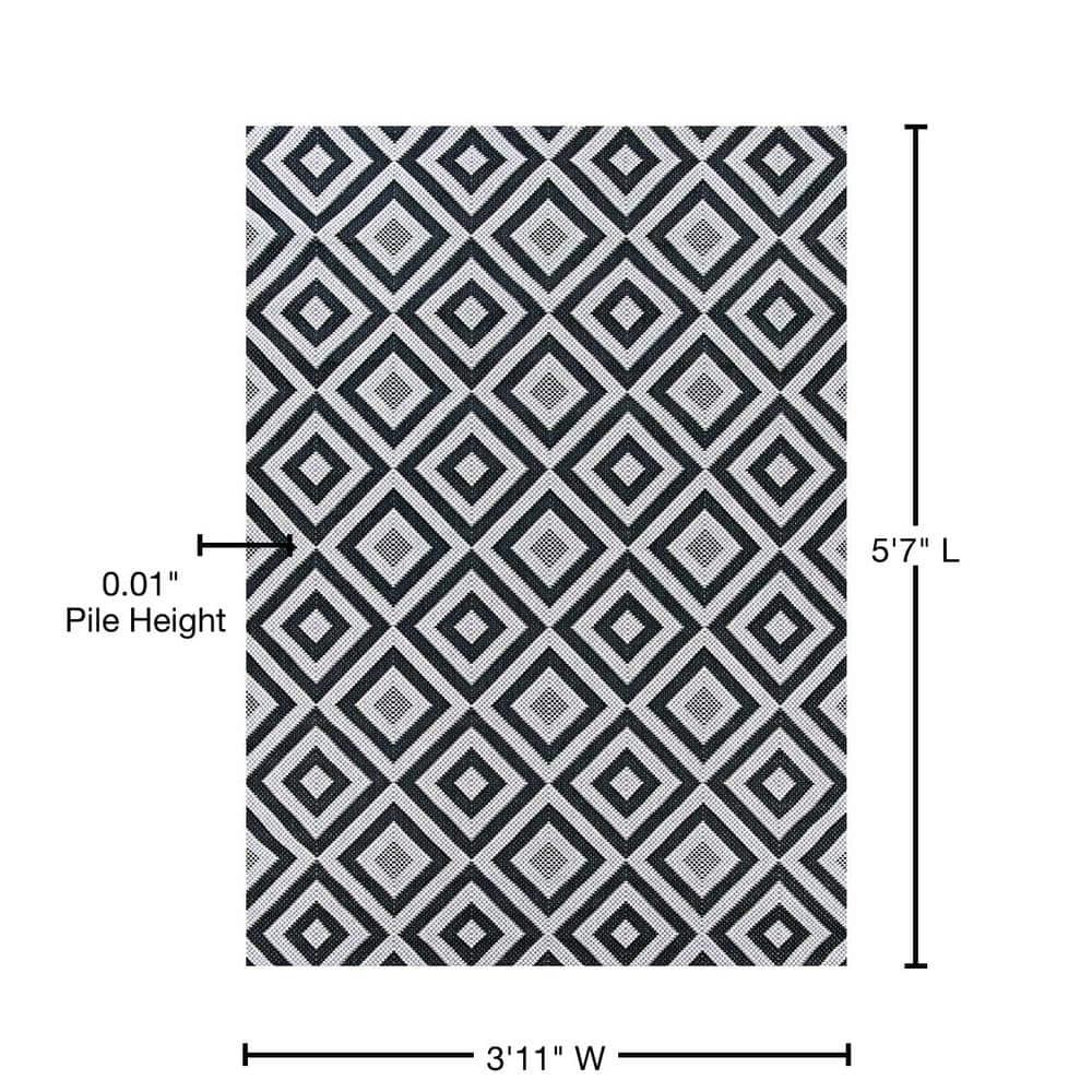 Couristan Afuera Dipole Indoor/ Outdoor Area Rug, 3'11" x 5'7", Halogen