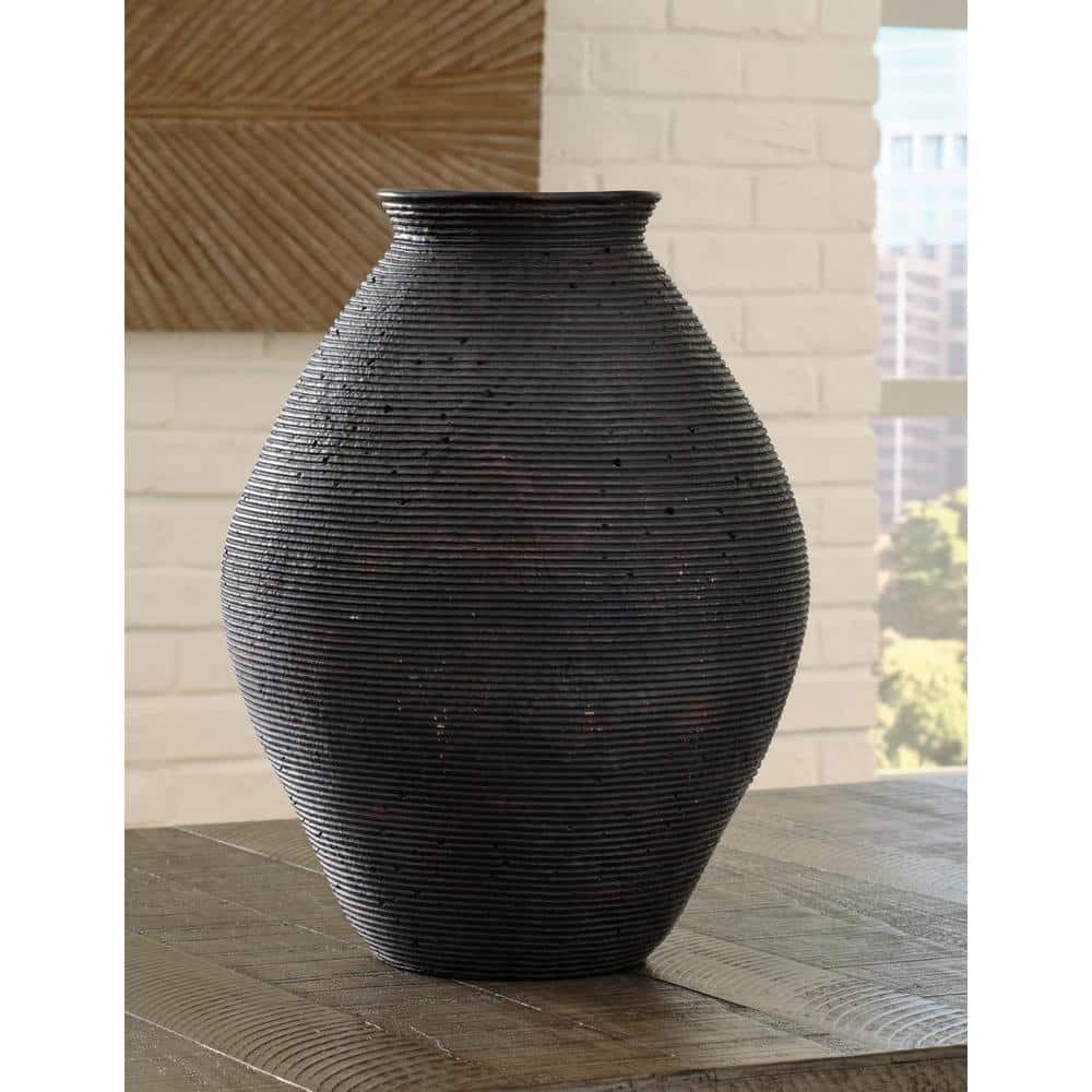 Signature Design by Ashley Casual Hannela Vase  Antique Brown