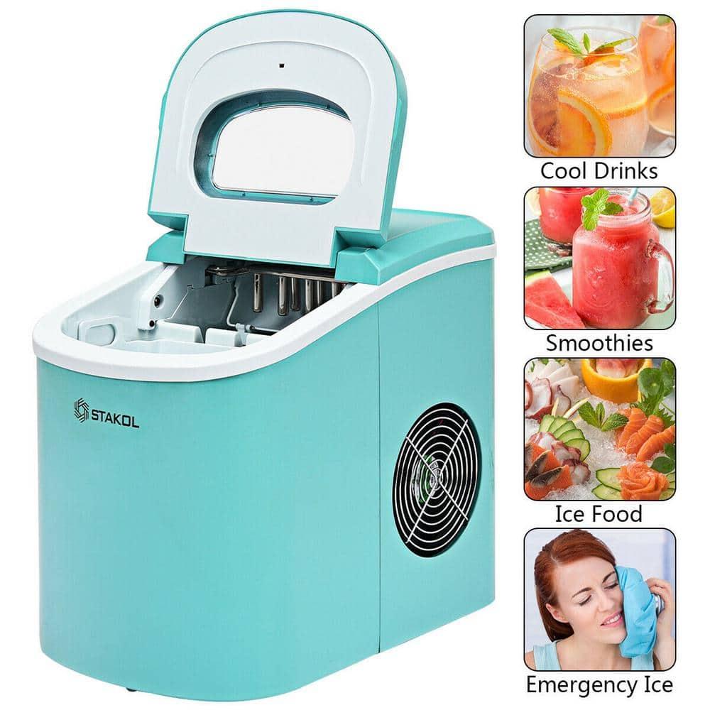 Stakol Portable Compact Electric Ice Maker Machine Mini Cube 26lb/Day Mint Green