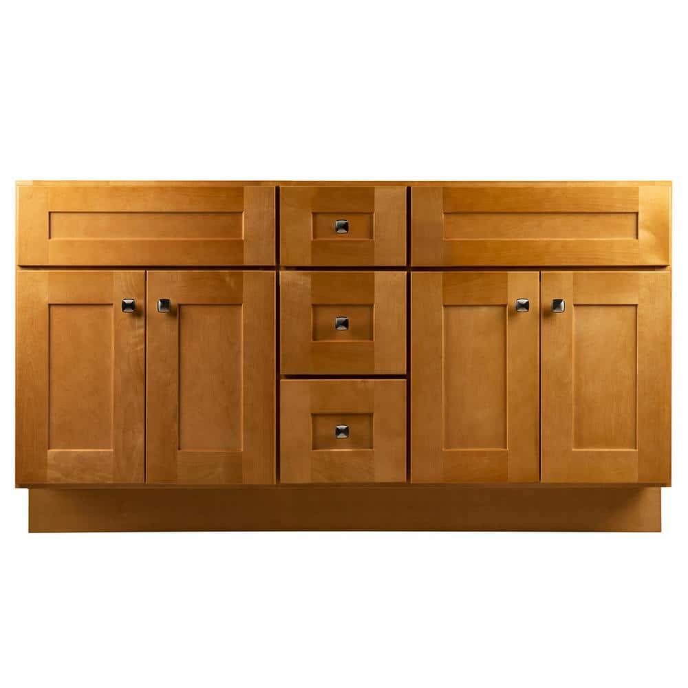 Design House Brookings 60 Inch Bathroom Vanity, Ready to Assemble, Solid Wood, Sherwin Williams – Design House, 599019-