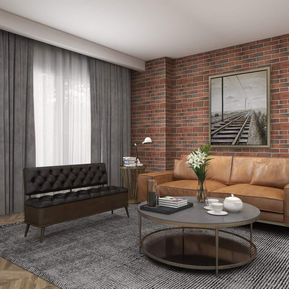 Williston Forge Black Metal Room Storage Bench with Tufted Faux Leather, 54" x 19" x 31"