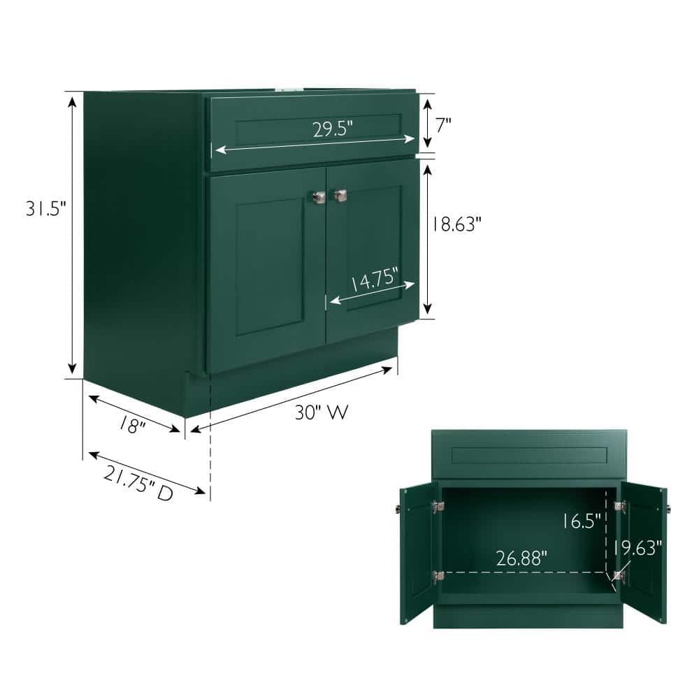 Design House Brookings 30 Inch Bath Vanity, Ready to Assemble, Sherwin Williams®