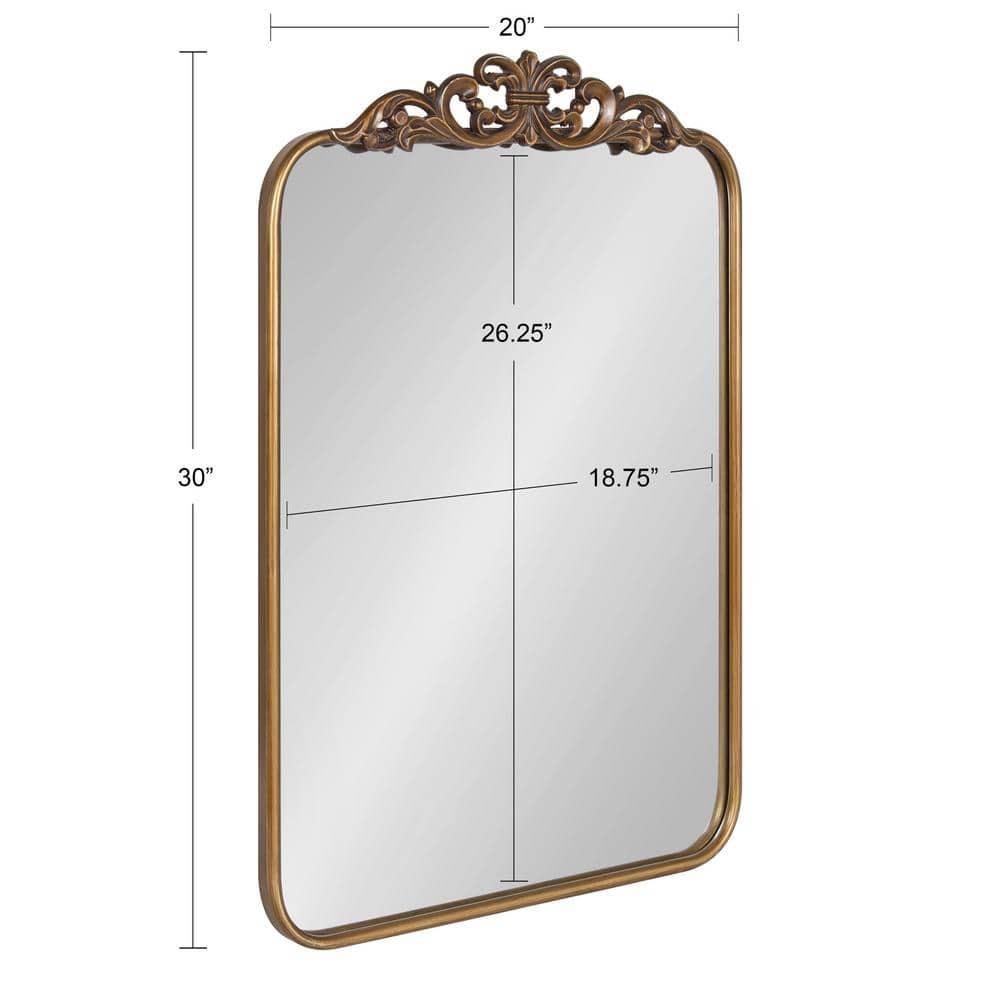 Kate and Laurel Laubry Ornate Framed Wall Mirror, 20x30, Gold