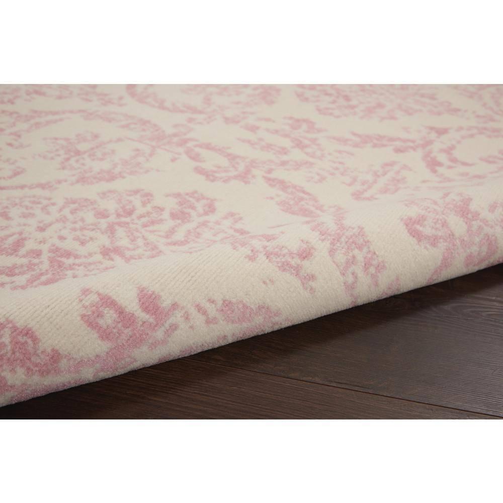 Nourison Jubilant 5'3" x 7'3" (5' x 7') Ivory/Pink Area Rug Farmhouse Vintage Damask by Nourison