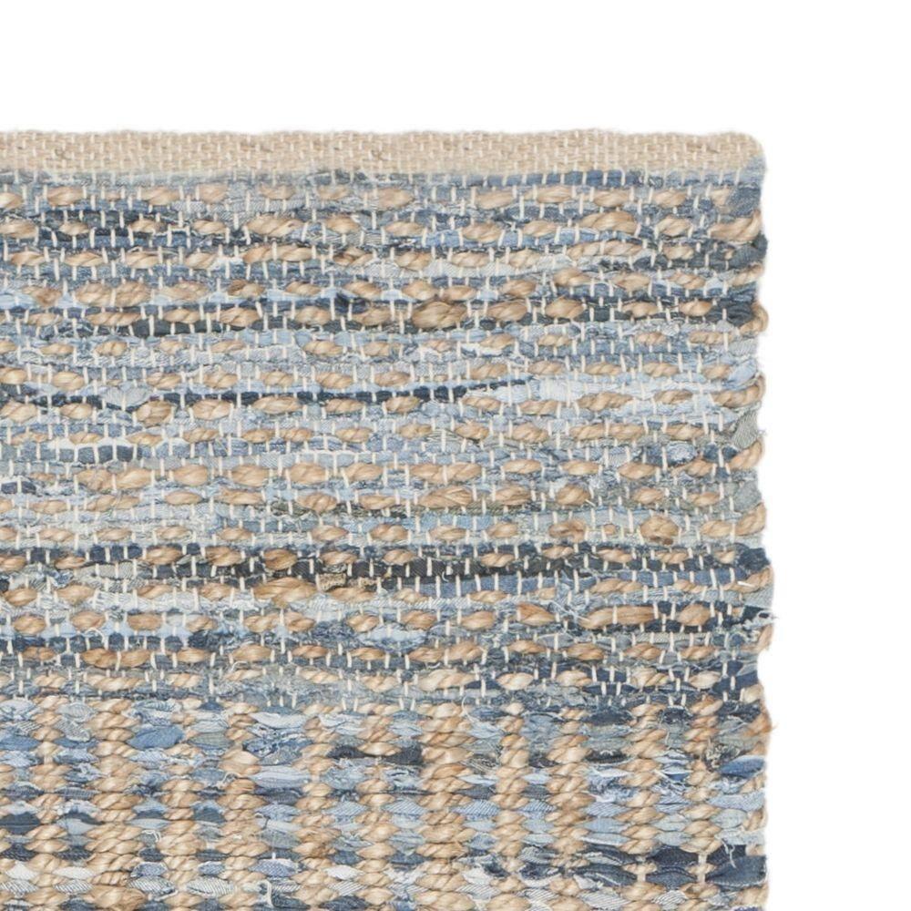Cape Cod CAP353 Hand Woven Area Rug - Natural/Blue - 4'x6' - Safavieh.