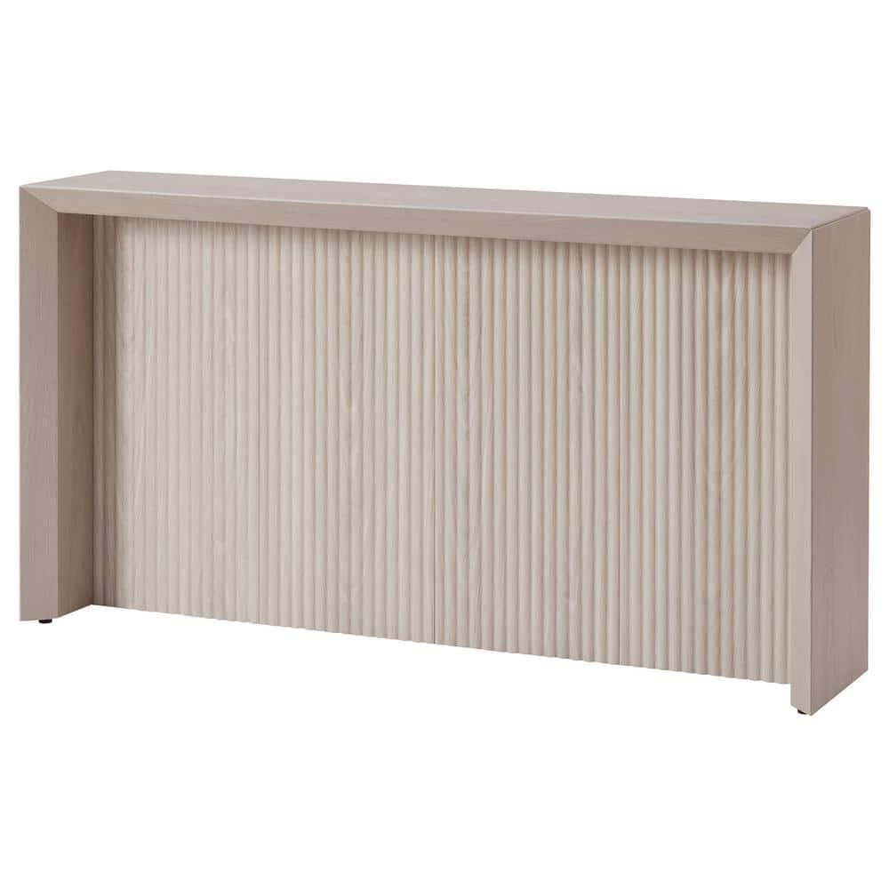 Evelyn&Zoe Modern/Contemporary 56" Wide Alder White Console Table