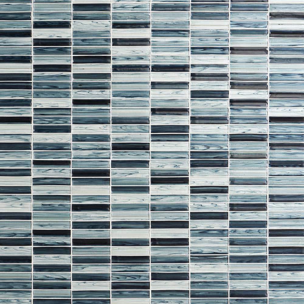 Tara Stacked 11.61" x 11.73" Molten Glass Mosaic Wall Tile (0.95 Sq. Ft. / Sheet)