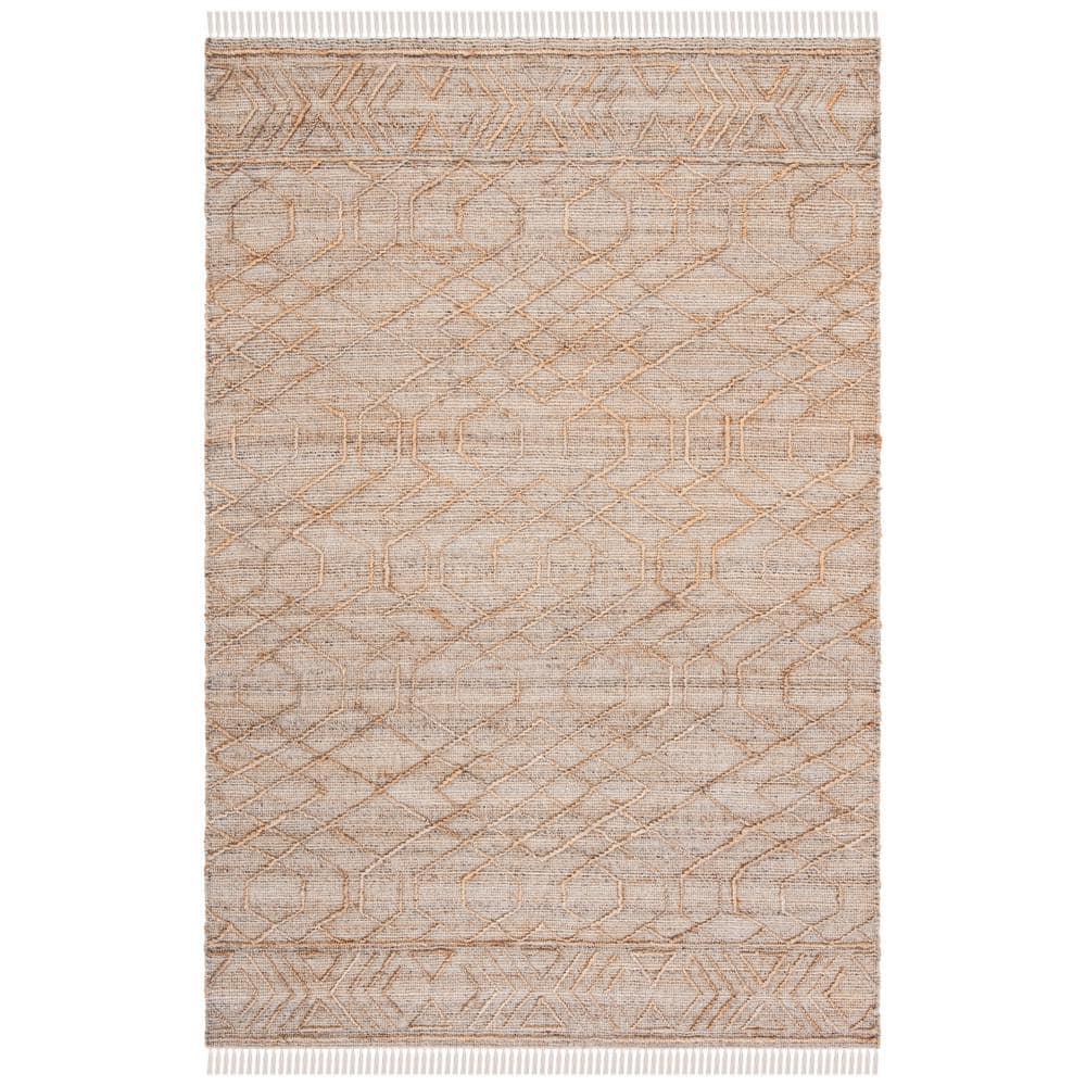 Natural Fiber NFB407 Hand Loomed Indoor Area Rug - Natural/Beige - 8'x10' - Safavieh