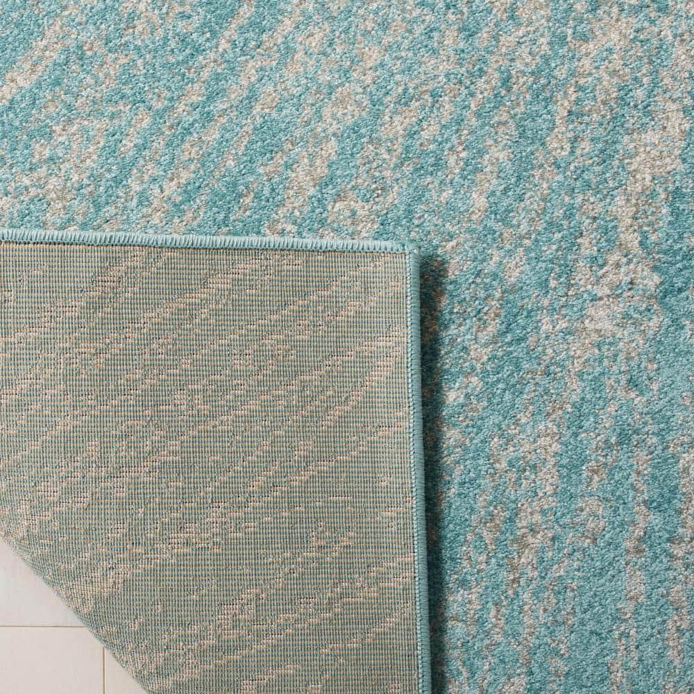 Evoke EVK228 Power Loomed Indoor Accent Rug - Aqua/Ivory - 2'2"x4' - Safavieh