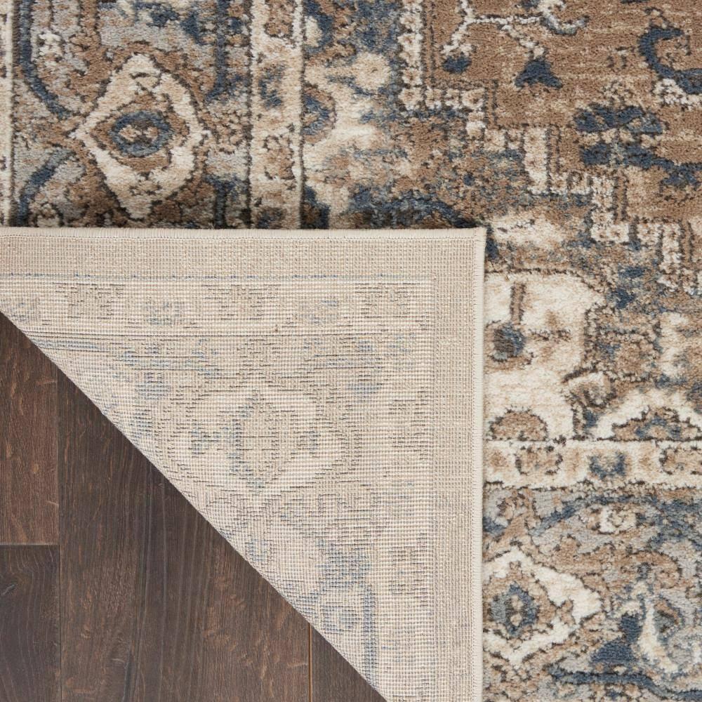 Nourison Concerto Center Medallion Indoor Rug Beige Grey 2'2" x 10'