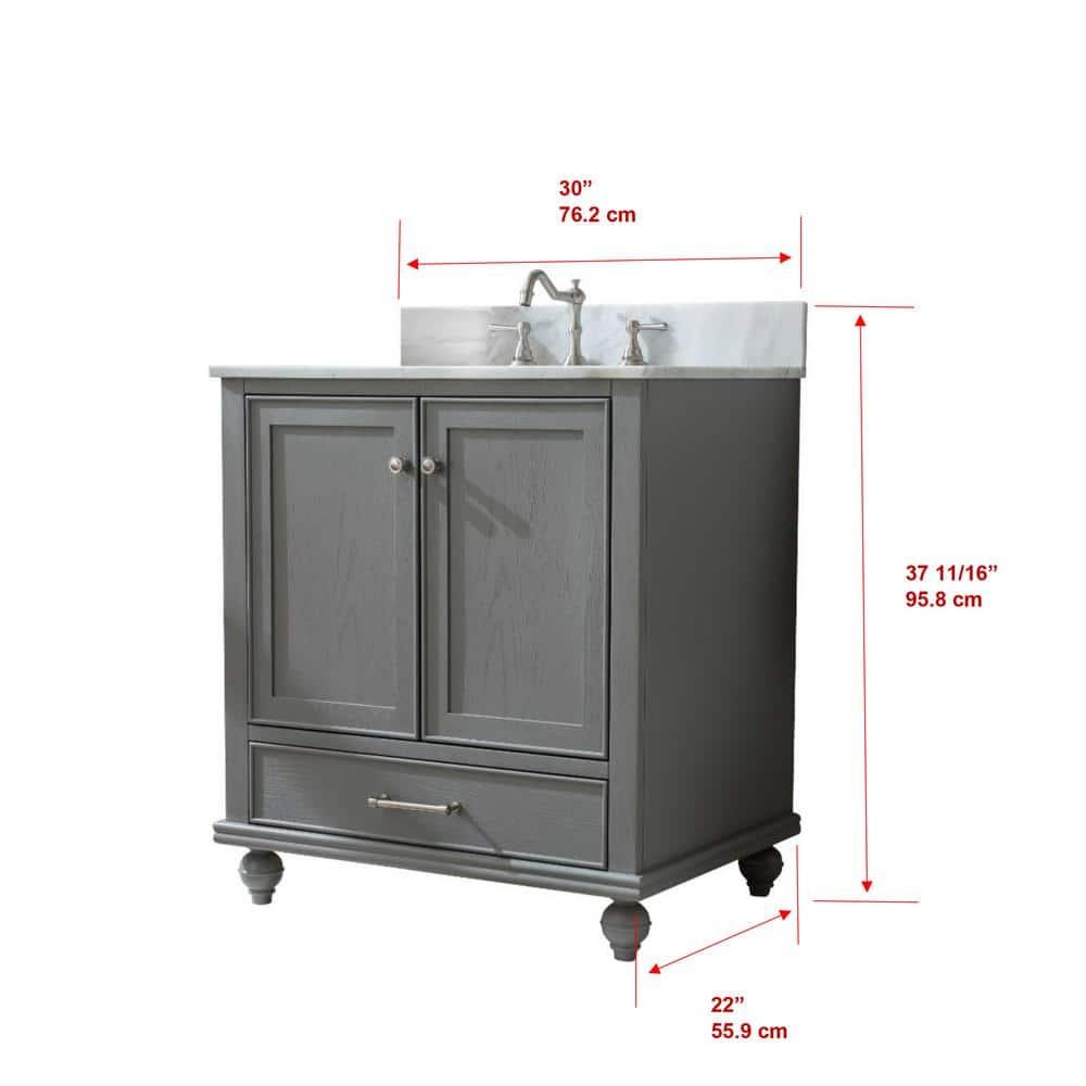 Melissa 30" Single Vanity - Grain White