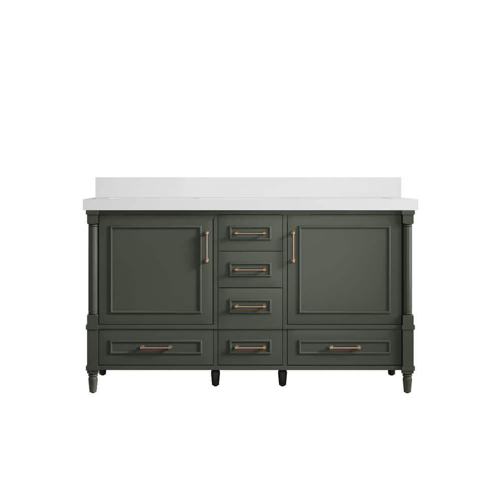 Willow Collections Aberdeen 60'' Double Bathroom Vanity with Top