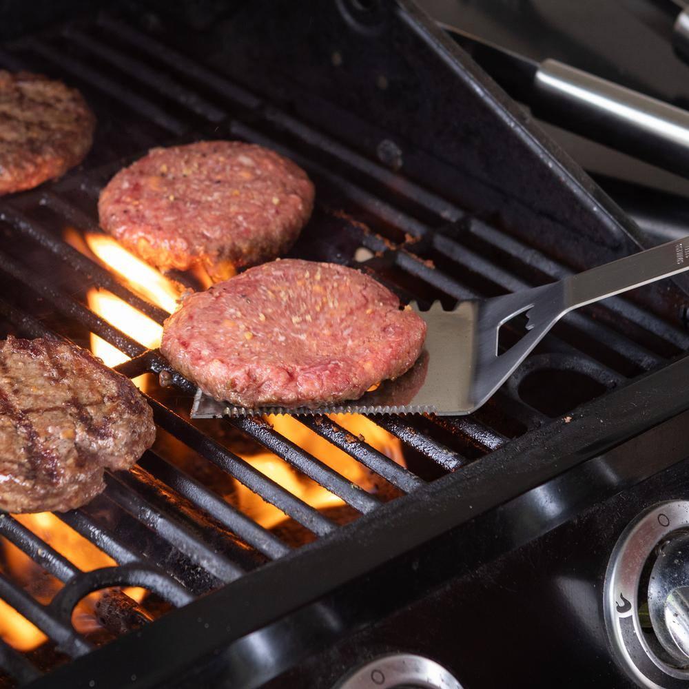 BBQ Grill Accessories Kit - 19-Piece Stainless-Steel Grilling Tools Set with Carrying Case - Camping Utensils for Summer Outdoor Cooking by Chef Buddy