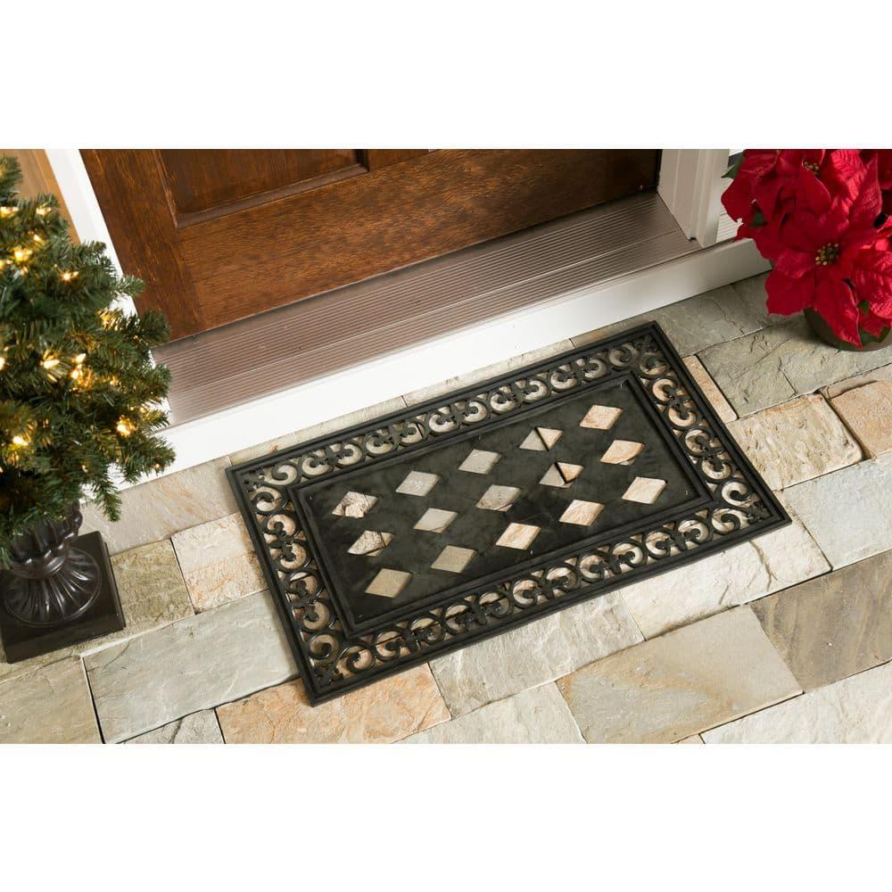 Evergreen Enterprises, Inc Sassafras Fall Holiday Set of 5 20"x10" Door Mats with Rubber Display Frame, Collection #2