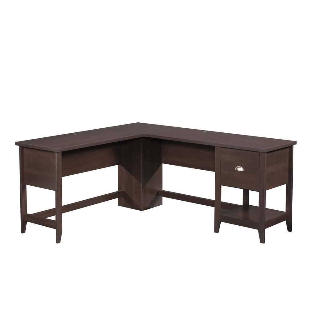 Sauder Summit Station L Desk Cinnamon Cherry