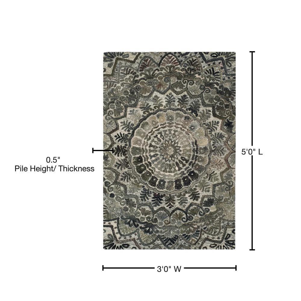 Marquee MRQ110 Hand Tufted Indoor Accent Rug - Grey/Multi - 3'x5' - Safavieh