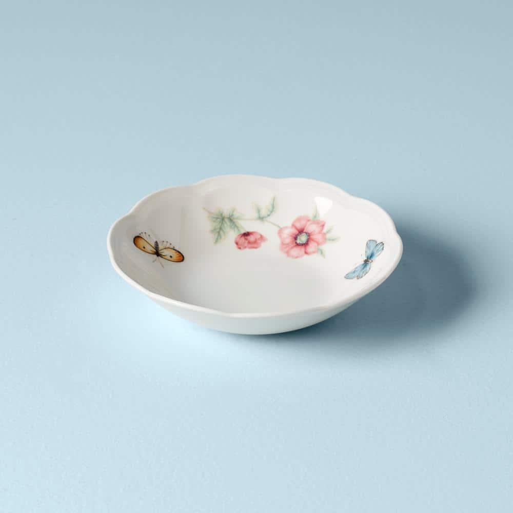 Butterfly Meadow Porcelain Floral Fruit Bowl, 11 oz