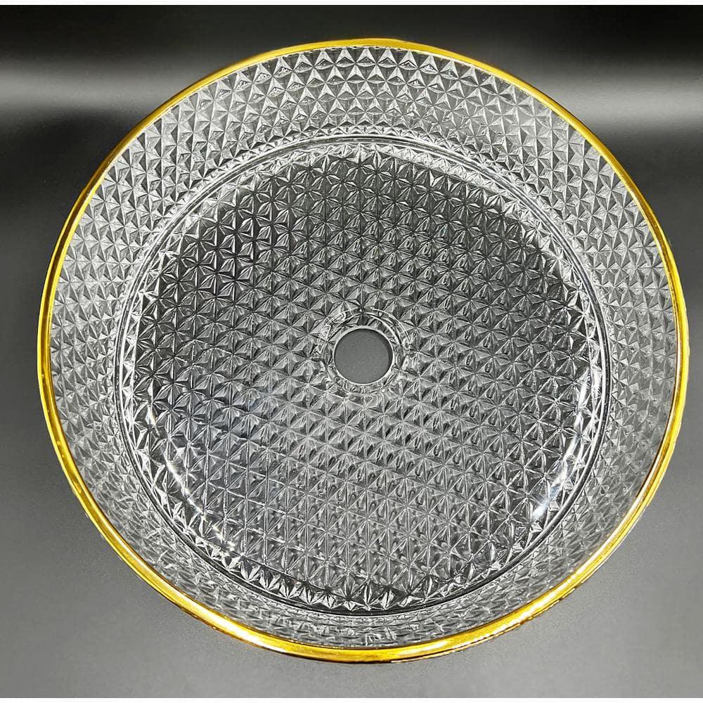 Scotch 16" Glass Circular Bathroom Vessel Sink - Timeless Collection