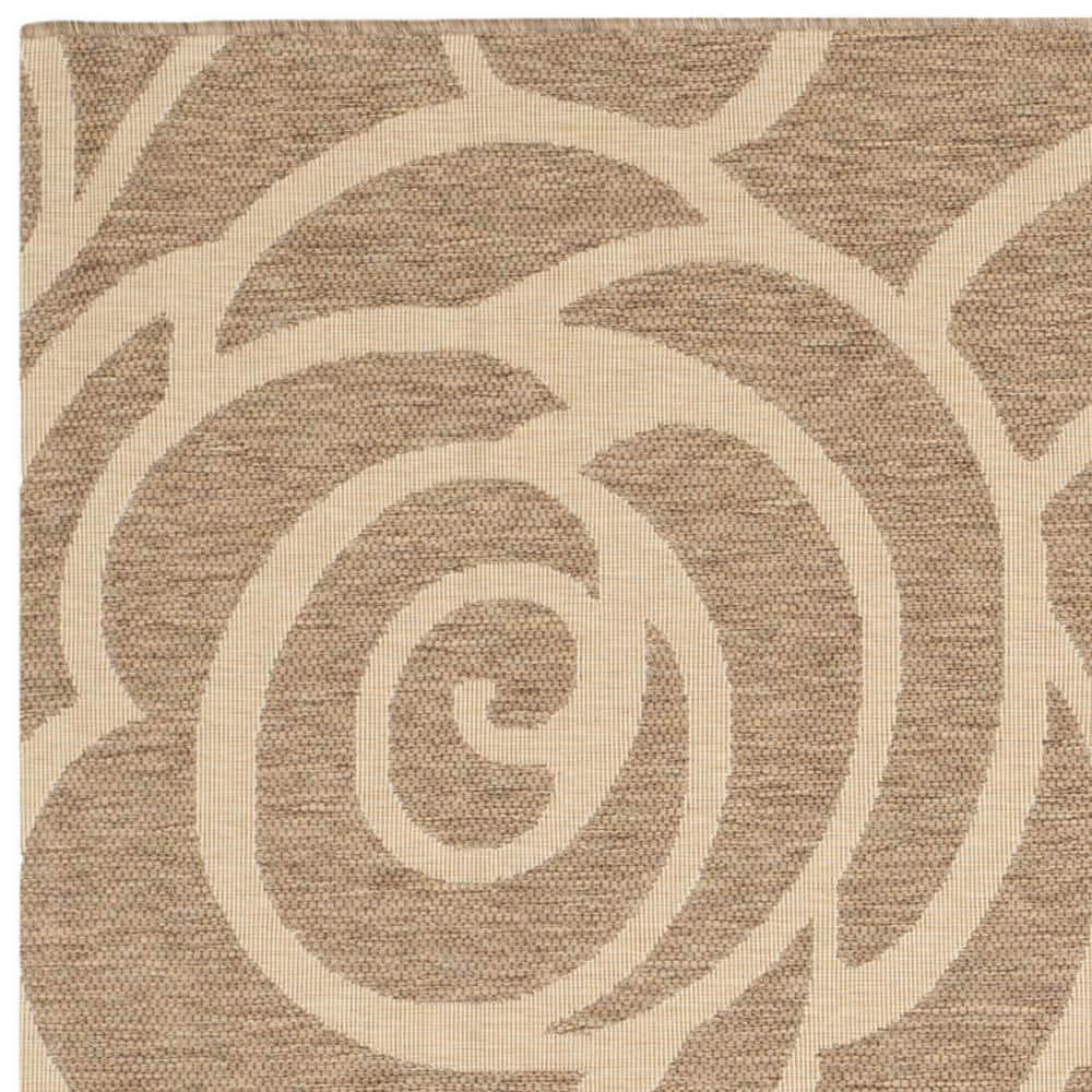 Courtyard CY5141 Power Loomed Indoor/Outdoor Area Rug - Coffee/Sand - 6'7"x6'7" - Safavieh.