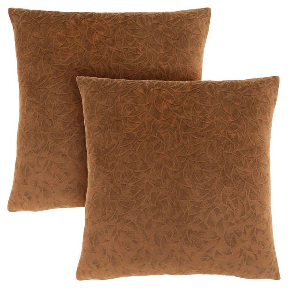 Monarch Specialties Inc. Pillows, Set Of 2, 18 X 18 Square, Insert Included, Accent, Sofa, Couch, Bedroom, Polyester (Set of 2)