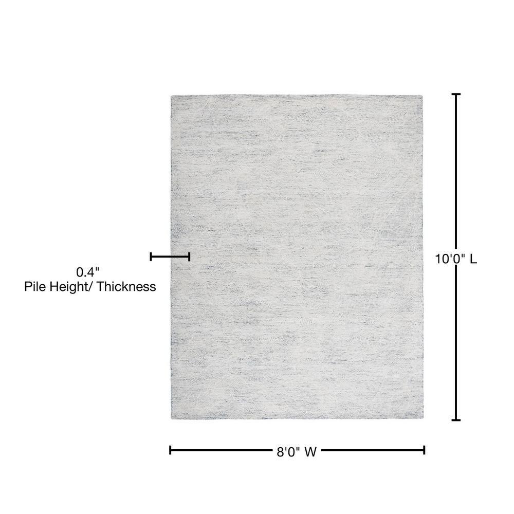 Metro MET999 Hand Tufted Indoor Area Rug - Dark Grey/Ivory - 8'x10' - Safavieh