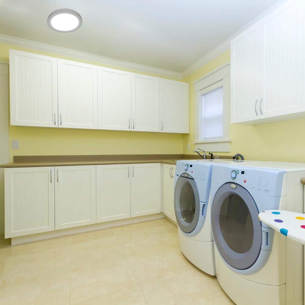 Feit Electric Flush Mount LED Round Flat Panel Light, White