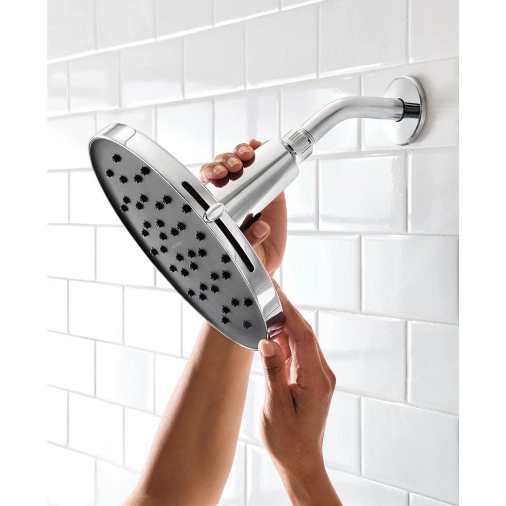 MOEN Verso Magnetix 8-Spray Patterns with 1.75 GPM 9 in. Wall Mount Fixed Shower Head in Chrome, Grey
