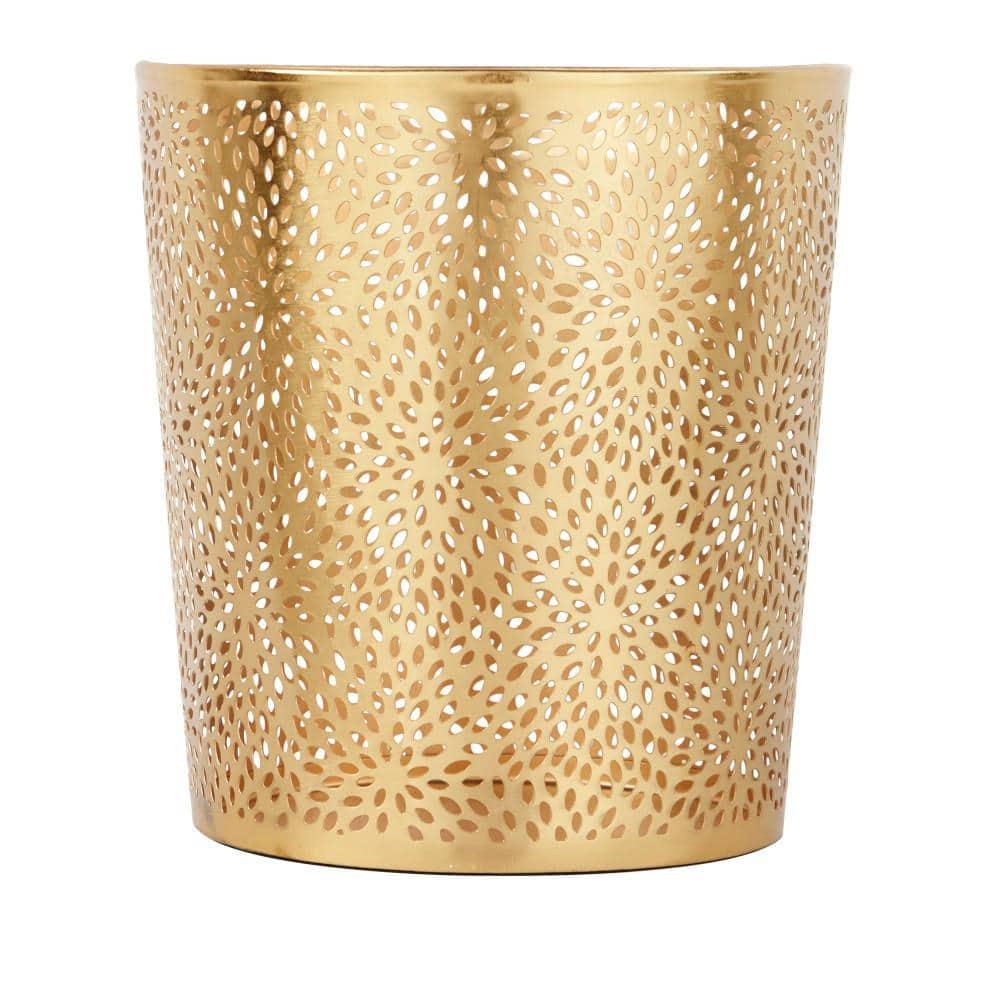 Modern Perforated Design Round Metal Waste Basket