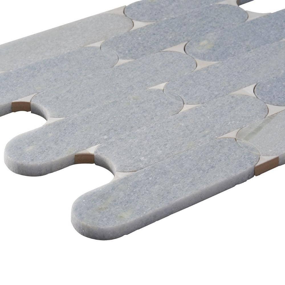 Nostradam 9.96" W x 11.22" L Marble and Brass Mosaic Tile (0.77 Sq. Ft. / Sheet)