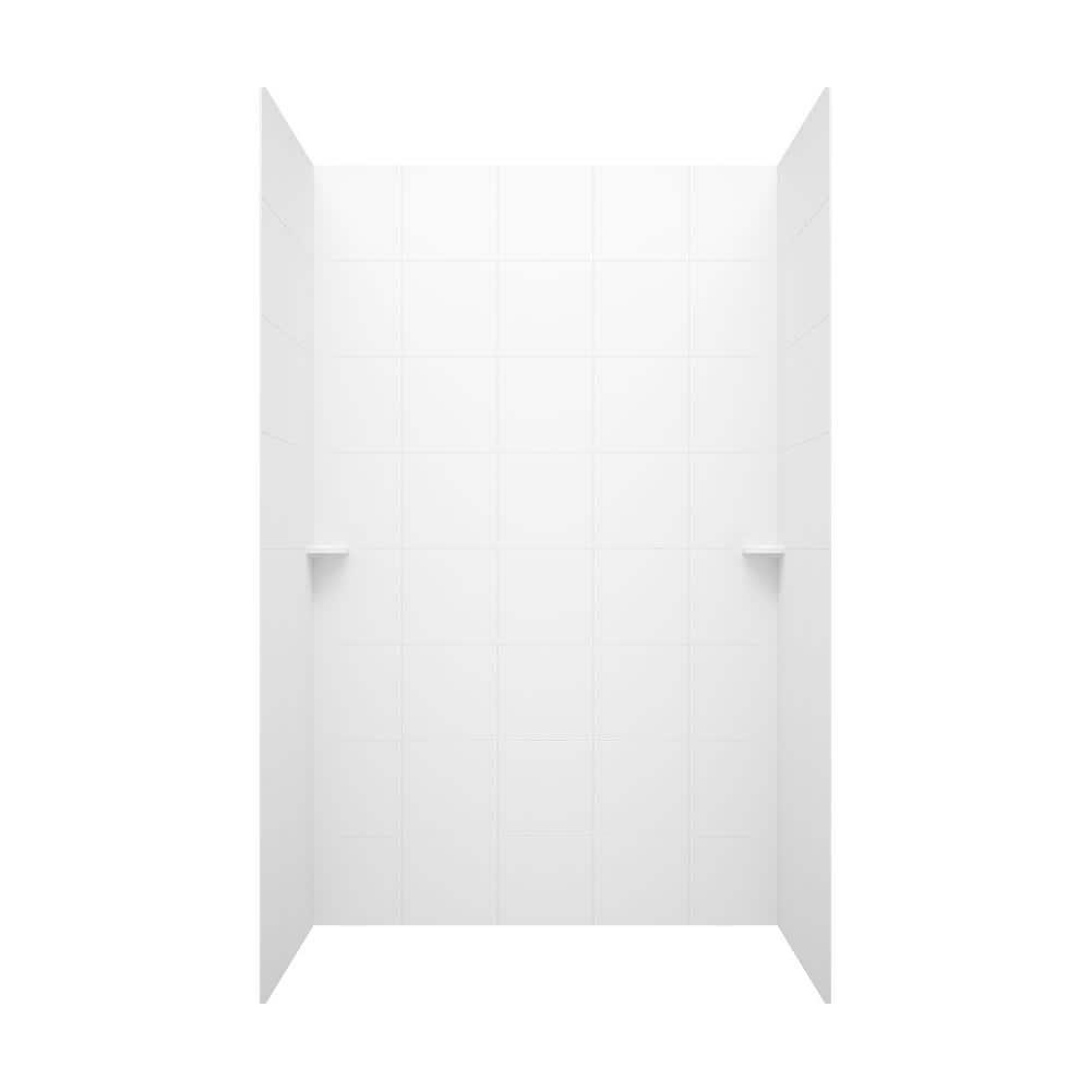 62'' W 36'' D 96'' H Glue Up Solid Surface Wall