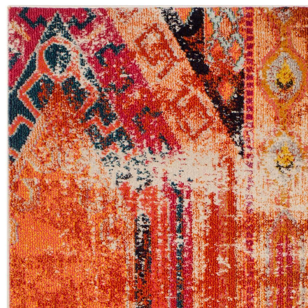 Monaco MNC222 Power Loomed Indoor Area Rug - Orange/Multi - 6'7"x9'2" - Safavieh.