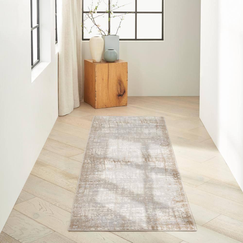 Abstract Taupe Area Rug