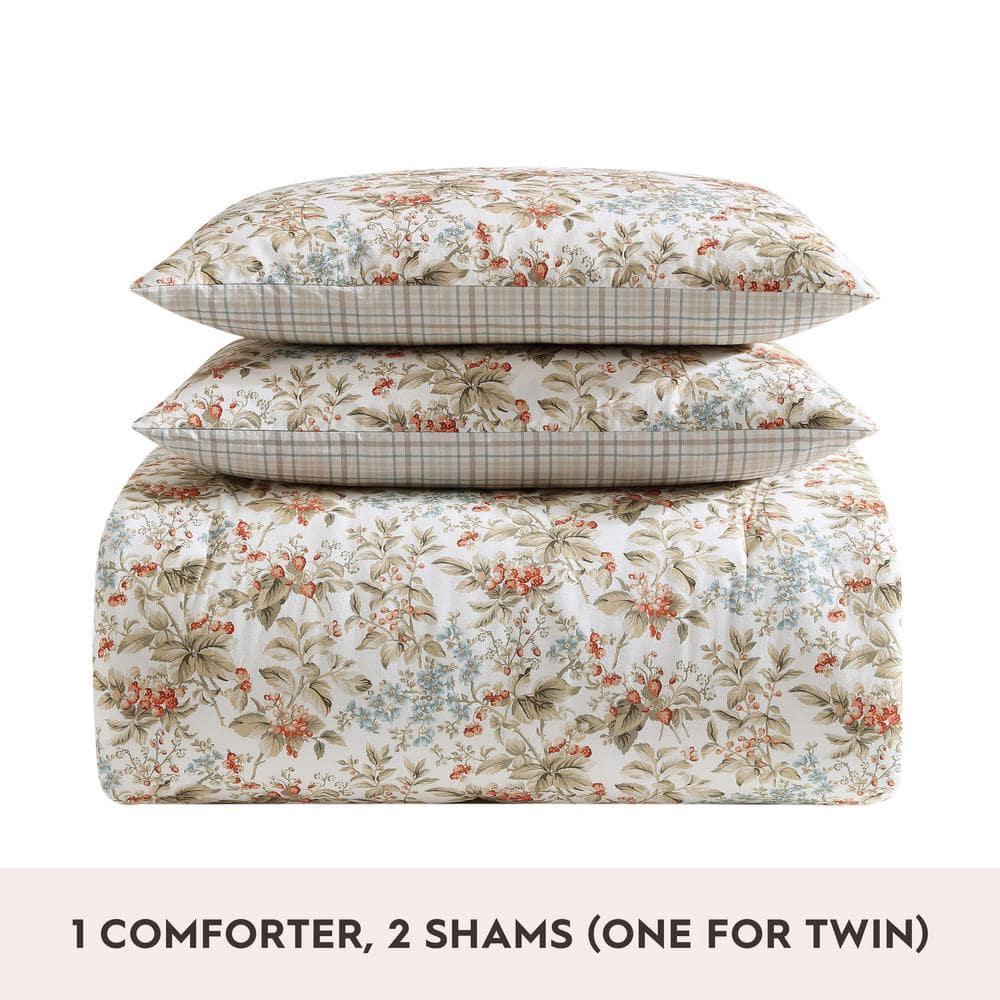 Laura Ashley Laura Ashley Bramble Floral Cotton Reversible Comforter Set