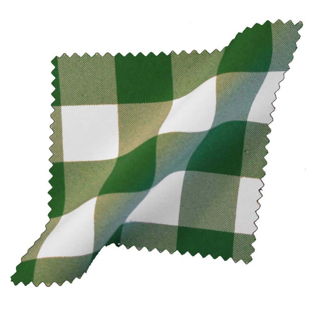 TCcheck51R-HunterGreenK20 Polyester Gingham Checkered Tablecloth, White & Hunter Green - 51 in. Round