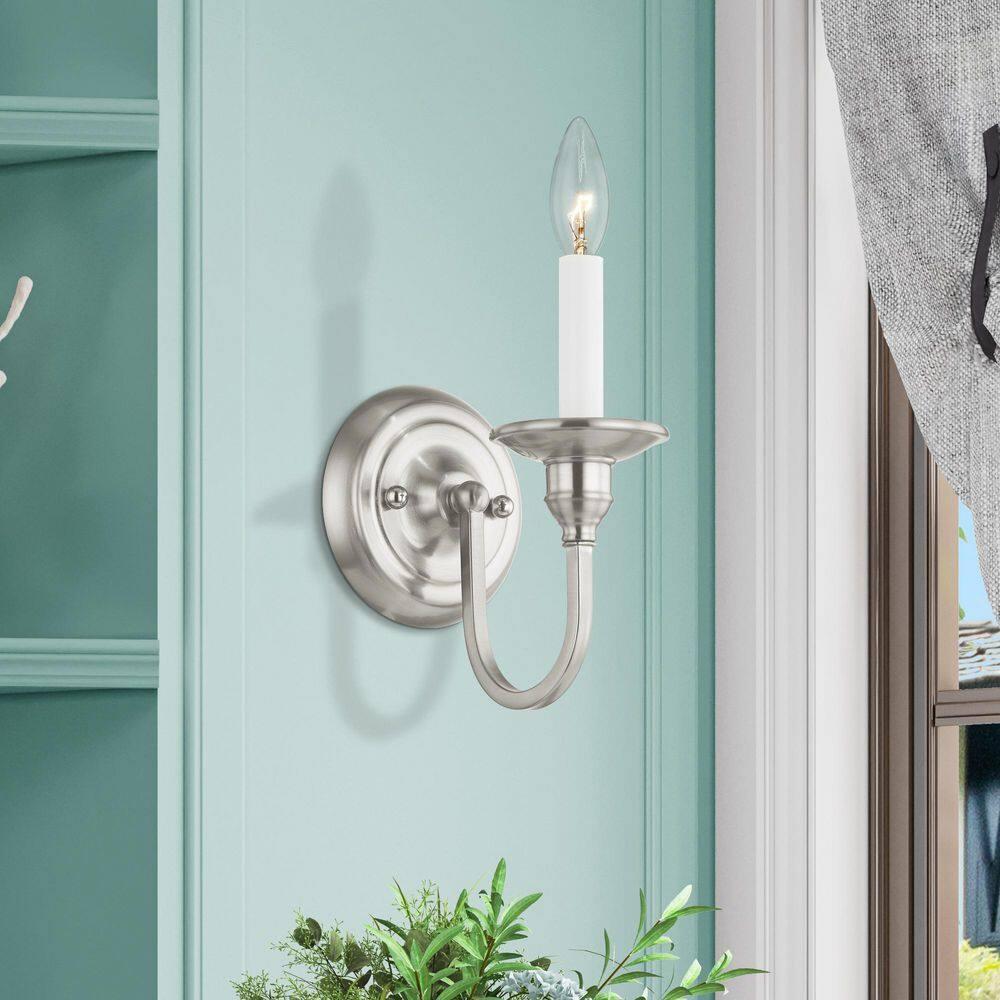 Livex Lighting Cranford 1 - Light Wall Light in  Brushed Nickel
